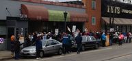 LGBT advocates rally outside the Oak Park office of 8th Dist. Rep. La Shawn Ford. Photo courtesy of Equality Illinois. 