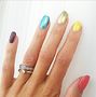Emma Green Tregaro's rainbow nails. Instagram photo