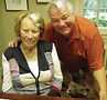 Miriam Hoover, Michael Leppen and their dog, Shanel. Photo by Tracy Baim