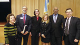 From left: Betsy Shuman-Moore, Michael Strom, Rep. Kelly Cassidy, Judge Renee Goldfarb, Arnold Romeo and Joel Chupack. Photo by Carrie Maxwell