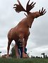 Day one: Hopping off the highway to see the Orange Moose in Black River Falls, Wisc. Photo by Kirk Williamson