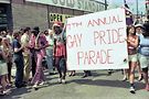 It was the year of the United States Bicentennial when Diane photographed the 7th Annual Gay Pride Parade. The parade was a declaration of independence with marchers and floats on North Broadway Street, while traffic ran in the opposite direction. "Kickoff," The Chicago Gay Pride Parade 1976, Diane Alexander White
