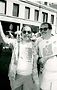 John Chester and Jack Delaney circa 1990 marching for Chicago House in the Pride Parade. Photo by Lisa Howe-Ebright. 