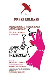 MUSICALS 1997 version of Anyone Can Whistle out Dec. 4
