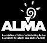 Association of Latinos/as/x Motivating Action (ALMA) logo.