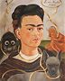 Frida Kahlo, Self-Portrait with Small Monkey, 1945 (Oil on masonite). Collection Museo Dolores Olmedo, Xochimilco, Mexico. © 2019 Banco de México, Diego Rivera and Frida Kahlo Museums Trust, Mexico City, 