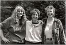 Early 1990s, taken at East Coast Lesbians Festival Lavender Jane (band) Toni Armstrong Jr., Alix Dobkin, Kay Gardner. Courtesy of Armstrong