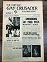 1975 edition of Chicago Gay Crusader at the Gerber-Hart Archive and Library. This was one of the dozens of periodicals researched for a Georgetown University study on Chicago's gayborhoods and safe spaces. 