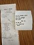 Receipt with gay slur at Arby's in Lafayette, Indiana. Image from Craig Gray's Facebook page