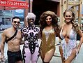 From left: Unidentified attendee, Mz. Ruff N' Stuff, Shangela and Mimi Marks. Photo by Jerry Nunn