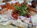 Barrio Cafe's tacuba with shrimp. Photo by Andrew Davis
