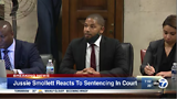 Jussie Smollett in Cook County court. Image courtesy of YouTube/ABC 7 News