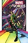 Loki on the variant cover of Marvel Voices: Pride. Drawn by Amy Reeder