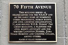 Plaque unveiled in NYC to honor headquarters of NAACP, other progressive groups