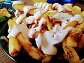 Kala's Greek fries with garlic sauce. Photo by Andrew Davis