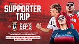 Chicago Fire FC Supporter Trip for Sept. 3. Banner from team