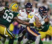 The Bears (led by quarterback Justin Fields, above) fell again to the Green Bay Packers. Image courtesy of the NFL/Packers 