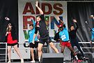 Workout warm-up at the AIDS Run & Walk. Photos by Joseph Stevens 