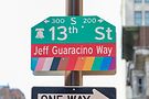 "Jeff Guaracino Way" sign. Photo courtesy of the City of Philadelphia
