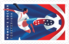 Women's soccer 2023 stamp. Image courtesy of the U.S. Postal Service