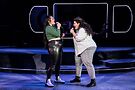Maureen (left, Lucy Godinez) and Joanne (Teressa LaGamba) go at it in Rent at Porchlight Music Theatre. Photo courtesy Shout Marketing 