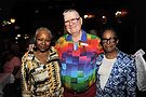 from left; Chicago LGBTQ Hall of Fame board members Pat McCombs, Gary Chichester, and Tarrina Dikes. Photo by Vern Hester