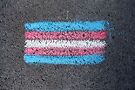 Transgender flag in chalk. Photo by Katie Rainbow from Pexels