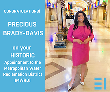 Equality Illinois celebrates Precious Brady-Davis' historic appointment to Metropolitan Water Reclamation District