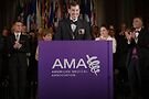 Jesse Ehrenfeld is inaugurated as president of the American Medical Association. Photo courtesy of AMA. 