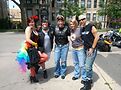 Leah Foxhill, Kathy Guzman, Carrie Henry, Dee Hayes and Barb Pignato at Chicago's Pride Parade. Photo courtesy of Foxhill